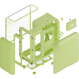 HYTE X50 midi tower behuizing Lichtgroen | 2x USB-A | 1x USB-C | Window