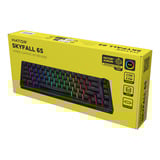Hator Skyfall Wired, gaming toetsenbord Zwart, US lay-out, 65%, RGB, Double shot ABS, Hot-swap