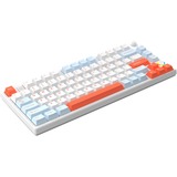 HelloGanss HS75T White Feather RGB mechanisch toetsenbord Wit, US lay-out (QWERTY), Gateron Yellow, 75%, RGB leds, PBT Doubleshot keycaps, hot swap, 2,4 GHz | Bluetooth | USB-C