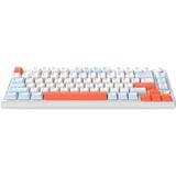 HelloGanss HS75T White Feather RGB mechanisch toetsenbord Wit, US lay-out (QWERTY), Gateron Yellow, 75%, RGB leds, PBT Doubleshot keycaps, hot swap, 2,4 GHz | Bluetooth | USB-C