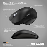 INCASE Designed by Microsoft Bluetooth Ergonomic Mouse Zwart, 2.400 dpi