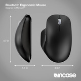 INCASE Designed by Microsoft Bluetooth Ergonomic Mouse Zwart, 2.400 dpi