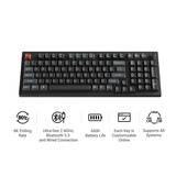 Keychron V5 Ultra 8K Wireless Custom Mechanical Keyboard Zwart, US lay-out (QWERTY), Keychron Silk POM Banana, 96%, 96%, RGB, Hot swap, 2.4 GHz / Bluetooth 5.3 / USB-C