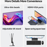 Koorui E2411H 23.8" monitor Zwart, 120 Hz, HDMI, VGA, AMD Free-Sync