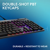 Logitech G915 X Low-Profile Wired Mechanical Gaming Keyboard Zwart, US-International, GL Tactile, Double-Shot PBT, RGB