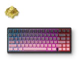 MCHOSE G75 Pro Black Pink Cream Shaft Tri-mode Gasket Structure Mechanical RGB gaming toetsenbord Zwart, US lay-out (QWERTY), KTT Cream Shaft, 75%, 75%, RGB, Hot swap, Side engraved PBT, draadloos / Bluetooth / USB-C