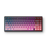 MCHOSE G75 Pro Black Pink Cream Shaft Tri-mode Gasket Structure Mechanical RGB gaming toetsenbord Zwart, US lay-out (QWERTY), KTT Cream Shaft, 75%, 75%, RGB, Hot swap, Side engraved PBT, draadloos / Bluetooth / USB-C