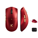 MCHOSE K7 Ultra Lightweight Wireless Gaming Mouse Rood/goud, RGB, USB / 2.4 GHz, 42.000 DPI