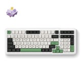 MCHOSE K99 Emerald Green Hyacinth Wireless Gasket Mount Mechanical, toetsenbord Wit/groen, US lay-out, KTT Hyacinth, 98%, RGB, Hot swap, Double-Shot PBT, draadloos / Bluetooth / USB-C
