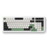 MCHOSE K99 Emerald Green Hyacinth Wireless Gasket Mount Mechanical, toetsenbord Wit/groen, US lay-out, KTT Hyacinth, 98%, RGB, Hot swap, Double-Shot PBT, draadloos / Bluetooth / USB-C