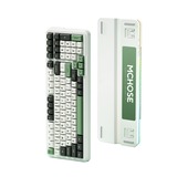 MCHOSE K99 Emerald Green Hyacinth Wireless Gasket Mount Mechanical, toetsenbord Wit/groen, US lay-out, KTT Hyacinth, 98%, RGB, Hot swap, Double-Shot PBT, draadloos / Bluetooth / USB-C
