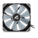 Sharkoon Rebel F50 PWM case fan Zwart, 4-pin PWM + 4-pin (5V-D-coded-G)