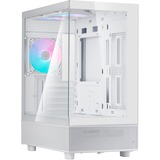 SilverStone Lucid 04 mini tower behuizing Wit | 2x USB-A | 1x USB-C | RGB | Tempered Glass