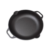 Victoria Skillet met twee handgrepen 33 cm, Enameled bak-/braadpan Zwart, Color packaging