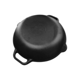 Victoria Skillet met twee handgrepen 33 cm, Enameled bak-/braadpan Zwart, Color packaging