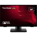 ViewSonic Frameless Touch monitor met 10-punts PCAP 24" Zwart, 1x DisplayPort, 1x HDMI, 1x VGA, 2x USB-A