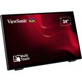 ViewSonic Frameless Touch monitor met 10-punts PCAP 24" Zwart, 1x DisplayPort, 1x HDMI, 1x VGA, 2x USB-A