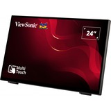 ViewSonic Frameless Touch monitor met 10-punts PCAP 24" Zwart, 1x DisplayPort, 1x HDMI, 1x VGA, 2x USB-A