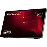 ViewSonic Frameless Touch monitor met 10-punts PCAP 24" Zwart, 1x DisplayPort, 1x HDMI, 1x VGA, 2x USB-A