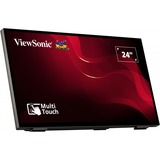 ViewSonic Frameless Touch monitor met 10-punts PCAP 24" Zwart, 1x DisplayPort, 1x HDMI, 1x VGA, 2x USB-A