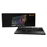 be quiet! Light Mount TKL RGB mechanisch gaming toetsenbord Zwart, US lay-out (QWERTY), be quiet! Silent V2 Orange Linear, 80% (TKL)