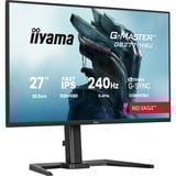 iiyama G-Master Red Eagle GB2771HSU-B1 27" gaming monitor Zwart, 240Hz, HDMI, DisplayPort, Audio, USB-C, NVIDIA G-Sync