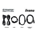 iiyama G-Master Red Eagle GB2771HSU-B1 27" gaming monitor Zwart, 240Hz, HDMI, DisplayPort, Audio, USB-C, NVIDIA G-Sync