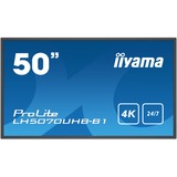 iiyama Prolite LH5070UHB-B1 50" 4K Ultra HD Public Display Zwart, 4K UHD, HDMI, USB