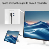 ACT Connectivity USB 3.2 USB-C (omhoog/omlaag haaks) naar USB-C (omhoog/omlaag haaks) kabel Zwart, 10 Gbit/s, 60W, 0,5 meter