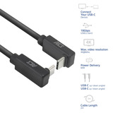 ACT Connectivity USB 3.2 USB-C (omhoog/omlaag haaks) naar USB-C (omhoog/omlaag haaks) kabel Zwart, 10 Gbit/s, 60W, 0,5 meter