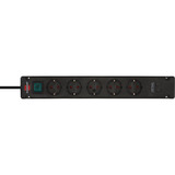 Brennenstuhl Bremounta stekkerdoos 5-voudig met 2 USB C-laadcontactdozen stekkerdoos Zwart, 2x USB C