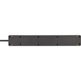 Brennenstuhl Bremounta stekkerdoos 5-voudig met 2 USB C-laadcontactdozen stekkerdoos Zwart, 2x USB C