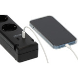 Brennenstuhl Bremounta stekkerdoos 5-voudig met 2 USB C-laadcontactdozen stekkerdoos Zwart, 2x USB C