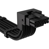 Corsair PSU 90° 12V-2x6 Style A Cable kabel Zwart, 65 cm