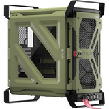 Corsair WARTHOG Airflow midi tower behuizing Olijfgroen | 2x USB-A | 1x USB-C | Tempered Glass