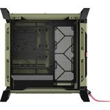 Corsair WARTHOG Airflow midi tower behuizing Olijfgroen | 2x USB-A | 1x USB-C | Tempered Glass