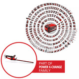 EINHELL Professional accu heggenschaar GP-CH 18/50 Li BL-Solo Rood/zwart, Accu en oplader niet inbegrepen