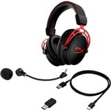 HyperX Cloud Alpha Wireless over-ear gaming headset Zwart/rood