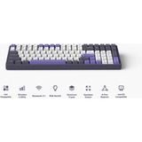 Iqunix F97 Lavandin Wireless Mechanical Keyboard, gaming toetsenbord Lavendel, US lay-out, Cherry MX Brown, RGB leds, 96%, Hot-swappable, PBT, 2.4GHz | Bluetooth 5.1 | USB-C