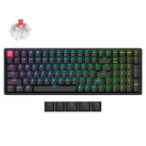 Keychron K4X-J1 RGB mechanisch toetsenbord Zwart, US lay-out (QWERTY), Keychron Super Red, 96%, RGB, Cherry Double-shot PBT Keycaps, Hot Swap, Bluetooth | USB-C