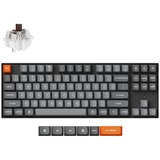 Keychron K8 Max-H3 RGB mechanisch toetsenbord Zwart, US lay-out (QWERTY), Keychron Super Brown, 80% (TKL)	, 80% TKL, RGB leds, OSA Double-shot PBT, hot swap, USB-C | 2.4 GHz | Bluetooth 5.1
