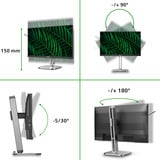 Philips 24B2G5301 23.8" monitor Zilver/zwart, VGA, HDMI, DisplayPort, USB-C, LAN, Audio, 100 Hz