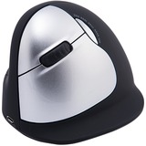 R-Go Tools HE Mouse Large Links Draadloos Zwart/zilver, 500 - 2500dpi, Large (Handlengte boven de 185mm)