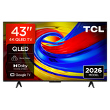 TCL 43QLED780L 4K Ultra HD Smart TV 43" Zwart, 3x HDMI, USB-A, LAN, WiFi 5, BlueTooth, USB-A