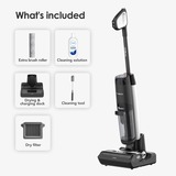 Tineco Floor One S7 Flashdry Pet nat- en droogstofzuiger & vloerreiniger nat- en droogzuiger Zwart/wit, Stofzuigen en dweilen | oplaadbaar | iLoop Smart Sensor | FlashDry | app