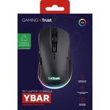 Trust GXT 922 Ybar ECO gaming muis Zwart, RGB | 200 - 7200 dpi