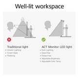 ACT Connectivity Dimbare Monitor LED Lichtbalk led-bar Zwart, USB-voeding, 3000K-6500K