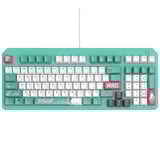 ASUS TUF Gaming x Hatsune Miku Bundel, gaming toetsenbord Turquoise/wit, US lay-out, opto mechanisch, 96%, RGB, 12.000 Dpi