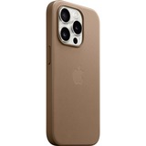 Apple FineWoven hoesje met MagSafe voor iPhone 15 Pro telefoonhoesje Taupe