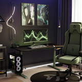 Arozzi Arena Medium Gaming Desk - Forest Green Groen